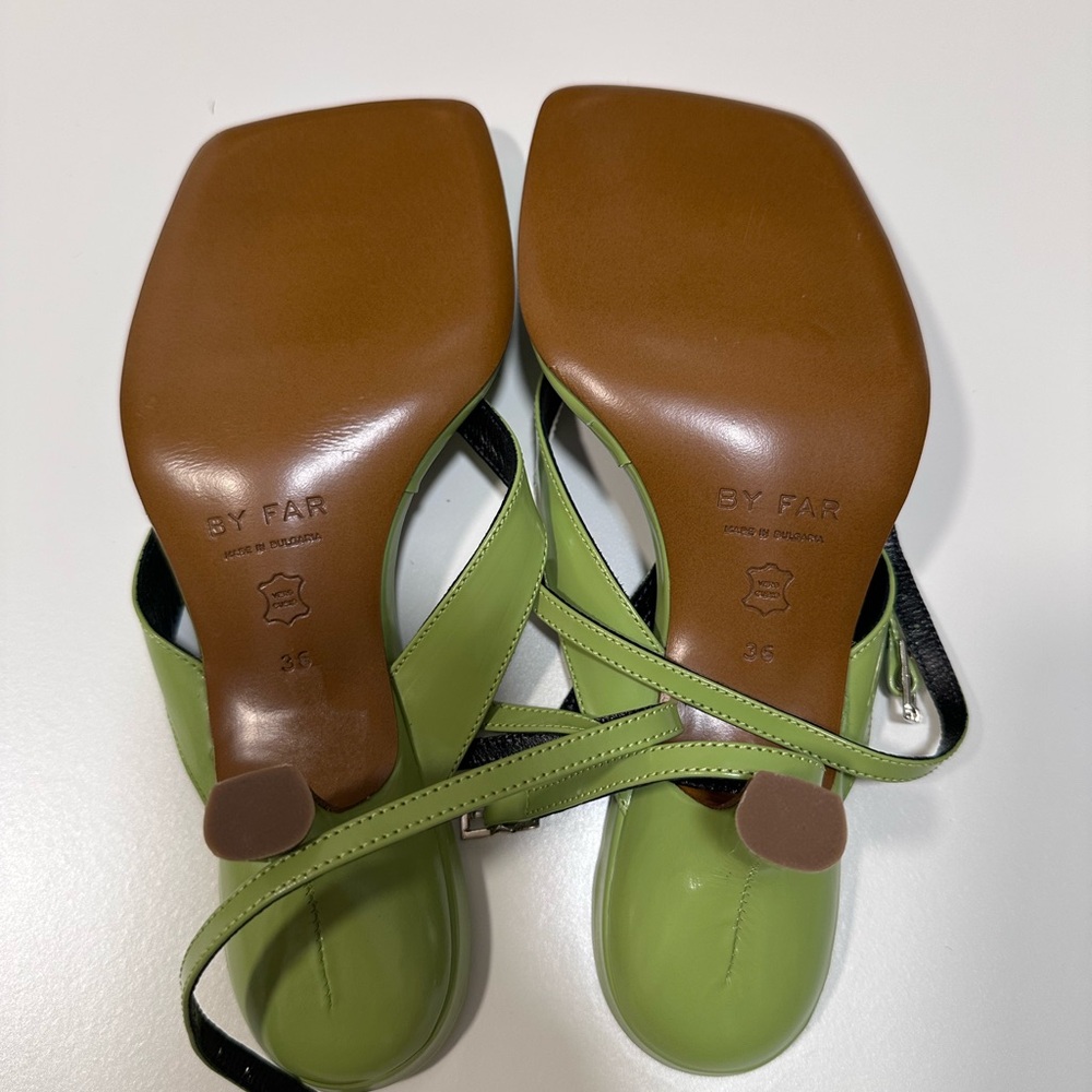 BY FAR Olive Green Strappy Sandals - Picture 5 of 5